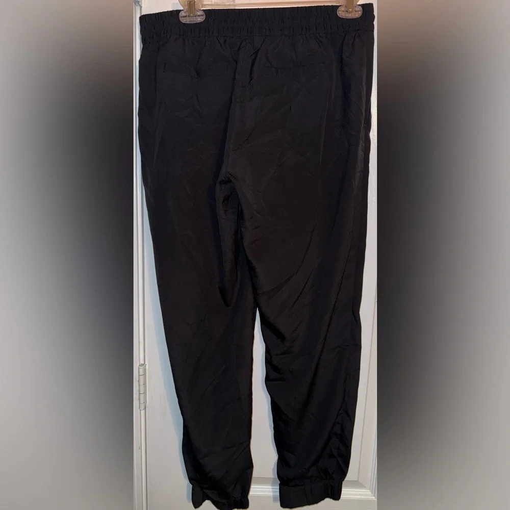 Michael Kors Black Jogger Pants Drawstring Elastic Waist Pockets Size 8
